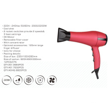 DC Hair Dryer with Finger Combs for Professional Use